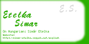 etelka simar business card